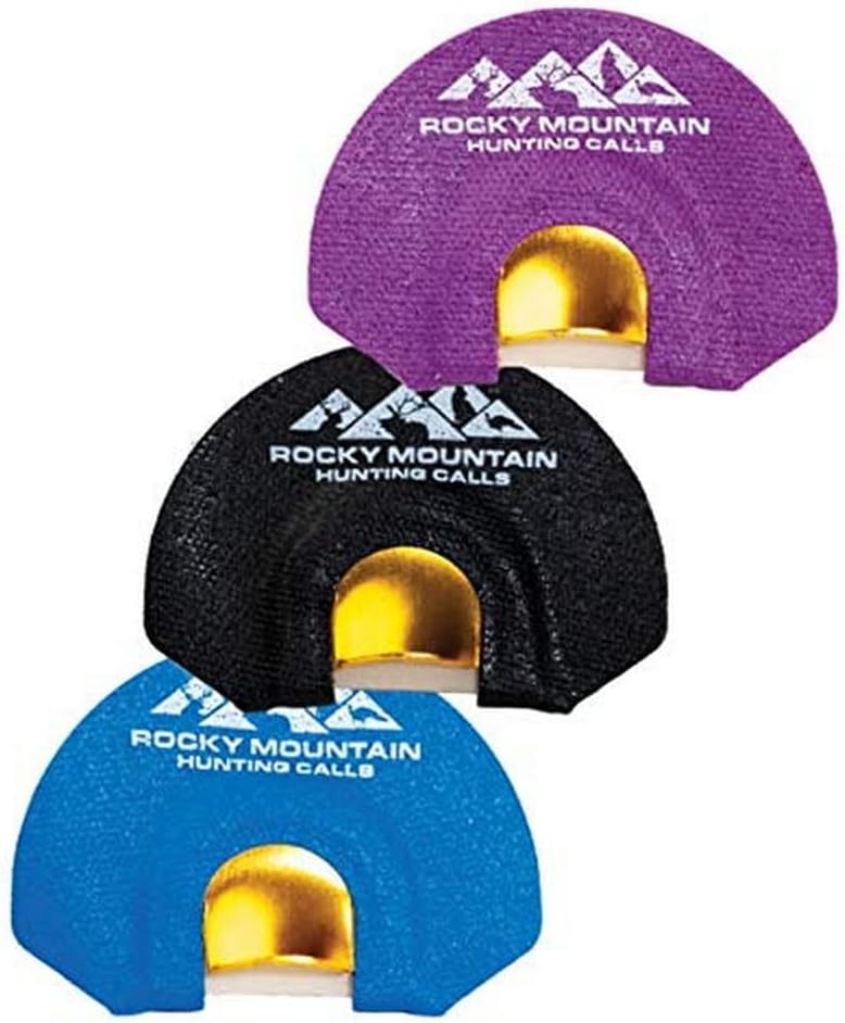 Rocky Mountain Hunting Calls 142 GTP Series Black Magic, Reaper, and Spellbound Elk Diaphragm Calls, Pack of 3