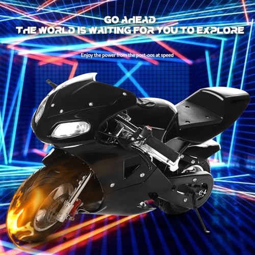 Mini Gas Motorbike Black Pocket Bike — view 7
