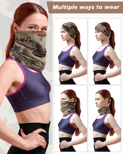 Image of Cuffbow 12 Pack Men Balaclava Neck Gaiter Cooling Breathable Face Mask UV Protection Scarf Hiking Bandana for Men /Women
