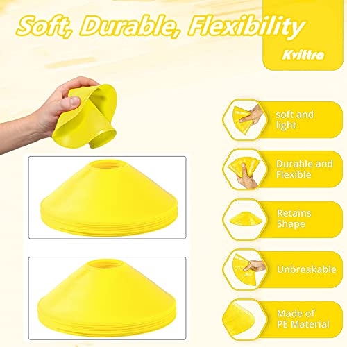 Kvittra Adjustable Speed Training Hurdles Fitness & Speed Training Equipment With Agility Ladder - Plyometric Fitness & Speed Training – Hurdle/Obstacles For Soccer, Football, Track & Field (Yellow) #TOP4