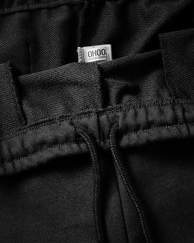 Ohoo Men's Heavyweight Sweatpants Soft French Terry Open Bottom Active Pants