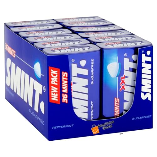 SMINT Mints Peppermint | 12 Metal Tins with Peppermint Pastilles | Sugar Free Dental Care image 5