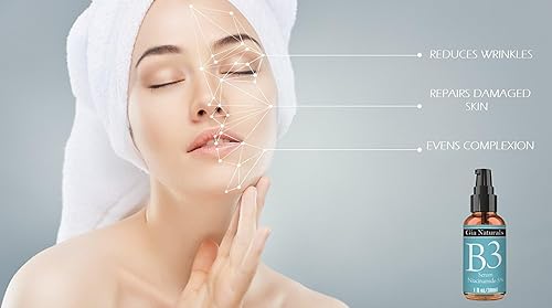 Miniatura 3 de Sérum de niacinamida B3, puro, natural y orgánico, tamaño completo de 2 onzas por Gia Naturals