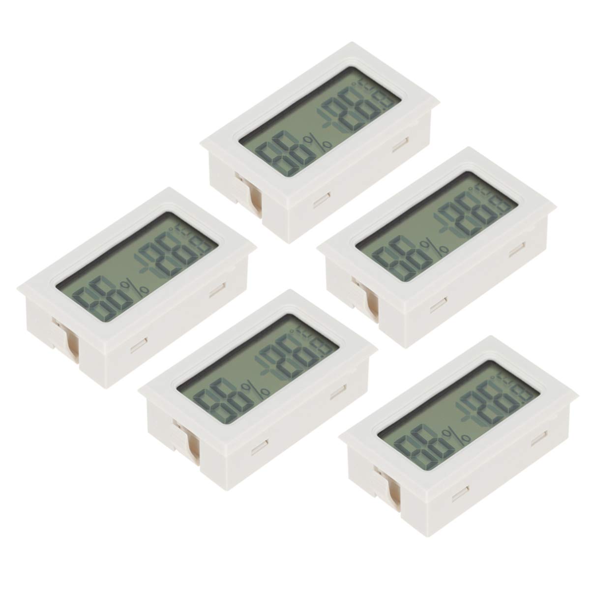 Sosoport 10pezzi Termometro e Igrometro Digitale Wireless Mini per Interni Ed Esterni Misuratore di Temperatura e umidità con Aggiornamento Ogni Secondi Pratico e Leggero per Ambienti di