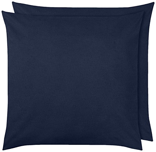 Amazon Basics Taies d'oreiller en microfibre Bleu marine - Lot de 2