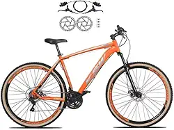Bicicleta Aro 29 Ksw Xlt Alumínio 24v Freio a Disco Hidraulico Garfo Suspensão com Pneu Faixa Bege