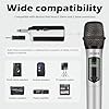 talomen 2.4GHz Professional Wireless Microphone,Cordless Handheld Dynamic Microphones,Mic System for Singing with Rechargeable Receiver,160ft,for Singing Karaoke,wedding,DJ,party,speech,K60-1 Silver #5
