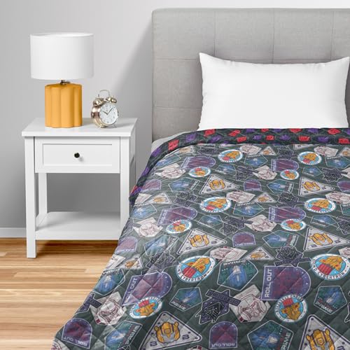 Image of Northwest Transformers Autobots vs. Decepticons Quilted Throw Blanket, Comfy Throw, Adults Boys Girls, Soft Lightweight Bedding for Bed, or Couch, 60 x 80 Inches