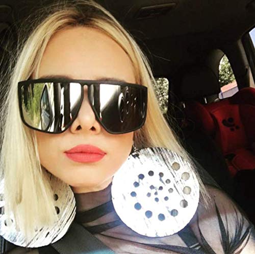 FEISEDY Square Oversized Sunglasses for Women Men Flat Top Fashion Shades B26693