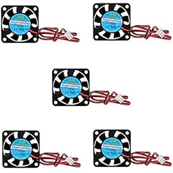 Mlift Ventilador Electrely 5 Piezas Ventilador de Enfriamiento de la Impresora 3D, Mini CC 12V 0.18A Silencioso Ventilador de Enfriamiento para Extruder (40x40x10mm)