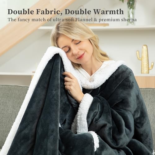 Wearable Blanket with Sleeves,Super Soft Blanket for Adult Women and Men, Comfy Warm Large Plush Fleece TV Throw for Full Body with Pocket (Gray 55.1"X70.8") by Winthome - Used condition - Image 2