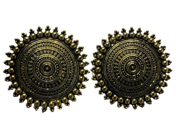 See full amazon price history chart for Light Weight Big Size Oxidised Golden Round Tribal Boho Black Metal Ear Stud Earrings for Women - Stylish Daily Use Tops Studs Earring Girls Light Weight Big Size Oxidised Golden Round Tribal Boho Black Metal Ear Stud Earrings for Women - Stylish Daily Use Tops Studs Earring Girls (B0CKLWGYRZ) Amazon Price History, Amazon Price Tracker