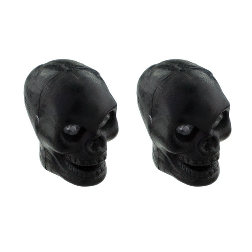 Skull Scharder Valve Caps Black