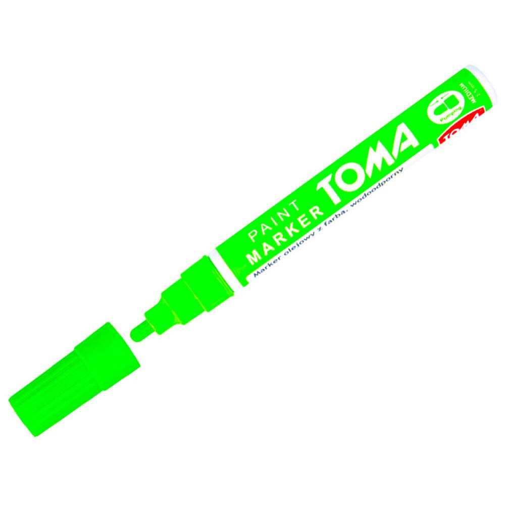 SolaDirect Marker Pen Universal Waterproof Permanent Oil Based Paint for Car Tyres, Arts & Crafts (Green Neon)