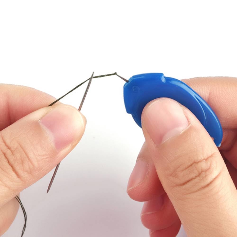 Kit de Agulha Mágica Ajustável com Passador de Linha