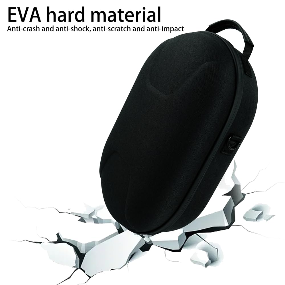 Housse de Transport VR pour Meta Quest 3,Boîte de Protection de Voyage Sac de Rangement Antichoc pour Casque de Jeu VR et manettes tactiles,avec bandoulière, 38 * 24 * 15.5cm