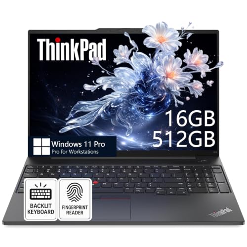 Lenovo ThinkPad E16 Gen 1 Business Laptop | Intel Core i7-1355U (Up to 5.0GHz Turbo) | 16 WUXGA IPS Anti-Glare | 16GB RAM | 512GB SSD | Backlit Keyboard | Fingerprint Reader | RJ-45 | Windows 11 Pro