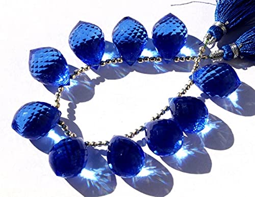 Quartz bleu en briolette pour réparer et personnaliser vos colliers