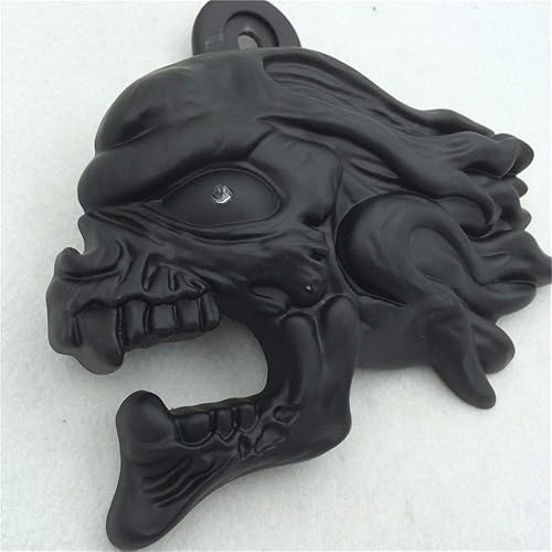 Miniatura 3 de HTTMT MT246-009-A- Cubierta negra para bocina de cabeza de viento de Ghost Head Compatible con Harley-Davidson de 1992 en adelante con montaje