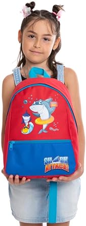 Superbag Erkek  ocuk Anaokulu  antas  Bal k Desenli S rt  antas  Kre   antas