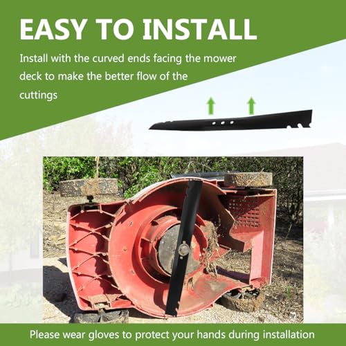 BCQNXX 131-4547-03 Lawn Mower Mulching Blade for 22" Toro Recycler 20016 20017 20332 20071 20330C 20065 - Heavy Duty Blade Replaces 108-9764-03 104-8697-03 104-8697-03P - 2 Pack - Thumbnail 5