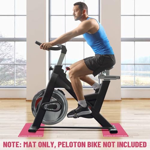 Image of Under Desk Elliptical Mat - Non-Slip Exercise Equipment for Peloton Bike, Small Exercise Mat for Desk Workout Equipment