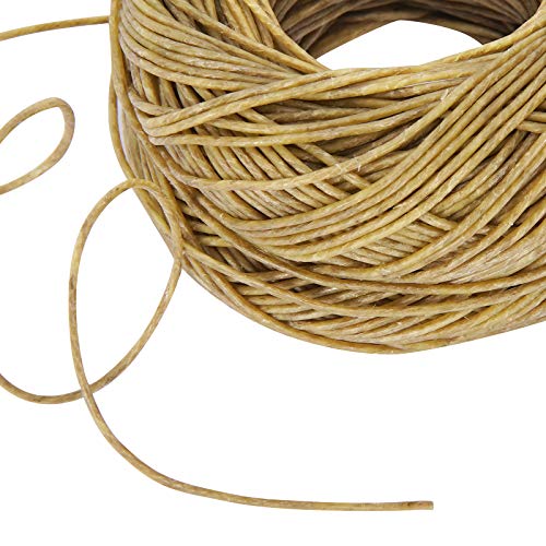 CHEFBEE 200FT 100% Organic Hemp Wick, Hemp Wick Well Coated Natural Beeswax for Your Hemp Wick Lighter or Candle Making, Slow Burn, No Dripping, Standard Size(1.1mm)