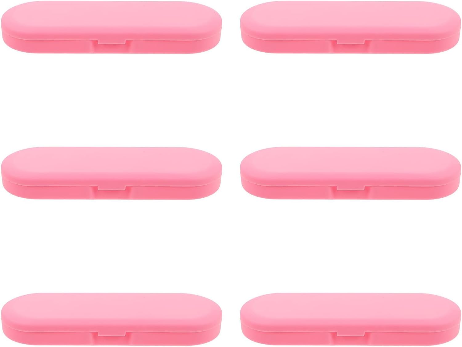 NUOBESTY Plastic Storage Boxes 6pcs with Lids for Tongue Scraper Travel