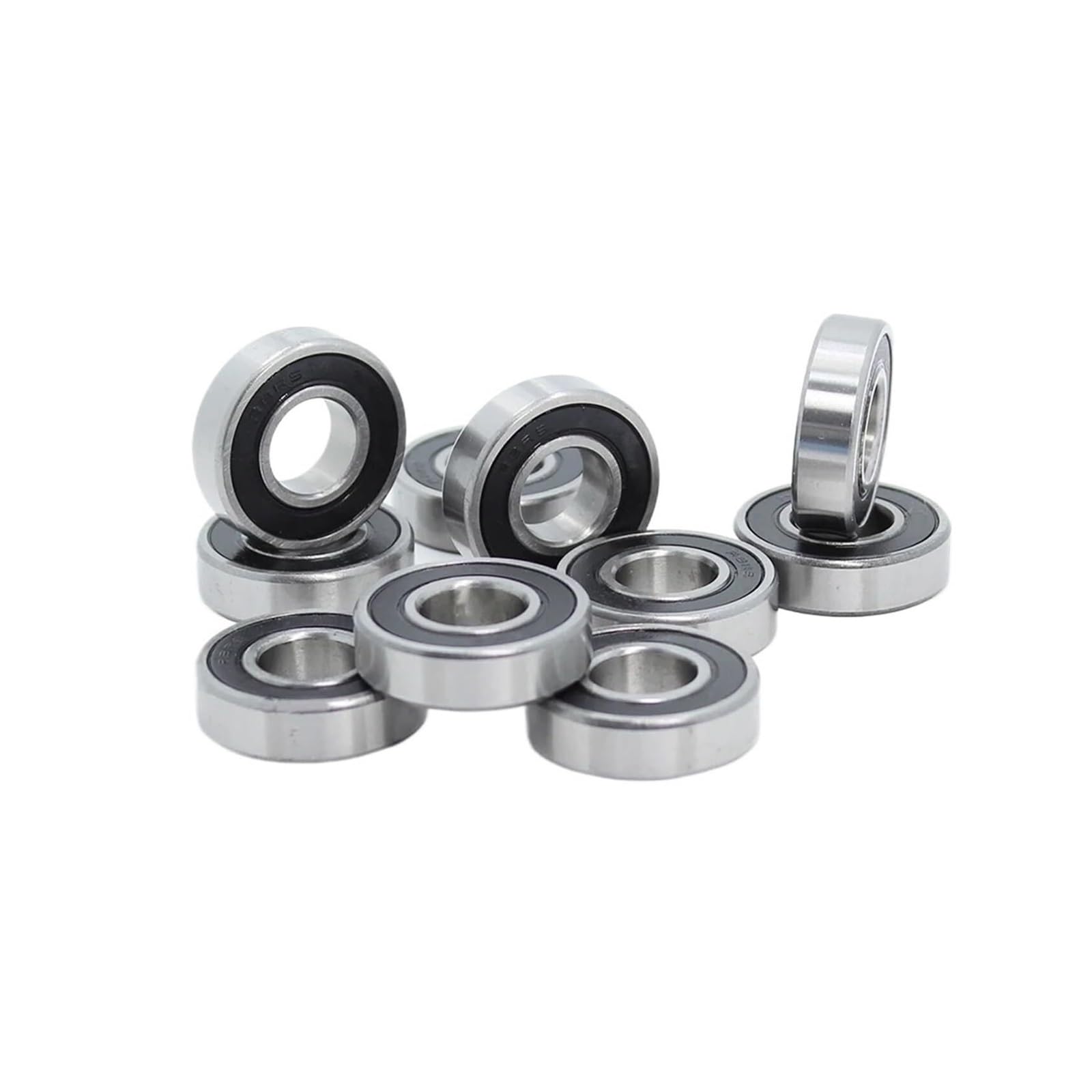 Otenc One Color Bearings, R8rs Bearing 12.7X28.575x7.938mm Abec-1 (10 Pcs) Inch Miniature R8 2Rs Ball Bearings