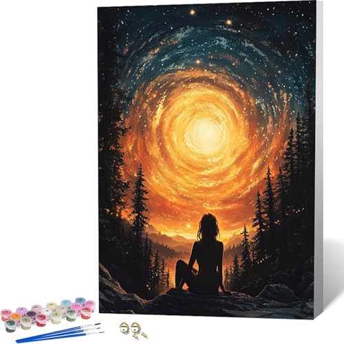 Paint by Numbers ���� �������G �X �y�C���g�o�C�i���o�[, ��l�p�����h��G�L�����o�X�N���t�g �u���V�ƃA�N�����G�̋�� �z�[�� �I�t�B�X����, �����ւ̃M�t�g 100x135CM -zjn26042O