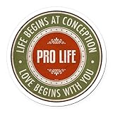 CafePress Pro Life Round Car Magnet, Magnetic Bumper Display