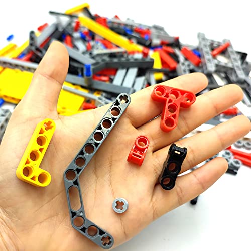 Image of DSPITWOD Technical Parts Beams Axles Connectors Bricks Sets - 420 Pieces, Frame Liftarms Beams for Technic Car Mindstorms Building Block Toys