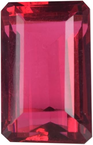 Miniatura 2 de GEMHUB 44.00 Ct Piedras preciosas sueltas de turmalina rosa Corte esmeralda Cristales naturales para la fabricación de joyas, Accesorios de mujer