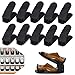 UISEBRT Einstellbare Schuhregale Schuhstapler 10 Stück Schwarz, Schuhhalter platzsparend 3-Stufen-Verstellung, Schuh-Organizer Rutschfest