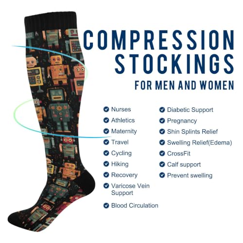 Image of Fisyme Socks for Women Men Warm Comfort Athletic Crew Running Hiking Cycling Compression Socks