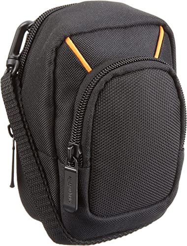 Image of Amazon Basics Large Point and Shoot Padded Camera Case with Adjustable Shoulder Strap, Belt Loop, Interior Dimension 5.2 x 3.2 x 1 inches, Black