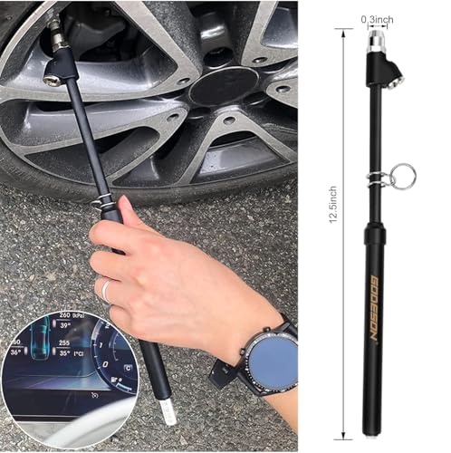 Image of GODESON Tire Pressure Gauge Heavy Duty, Straight-On Dual Head Air Pressure Gauge Range to 150PSI, Semi Truck Tire Air Gauge Suitable for Truck, RV, Bus