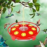 Hummingbird Feeders for Outdoors Hanging, 8 Feeding Ports for Attract More Hummingbirds, Ant & Bee P