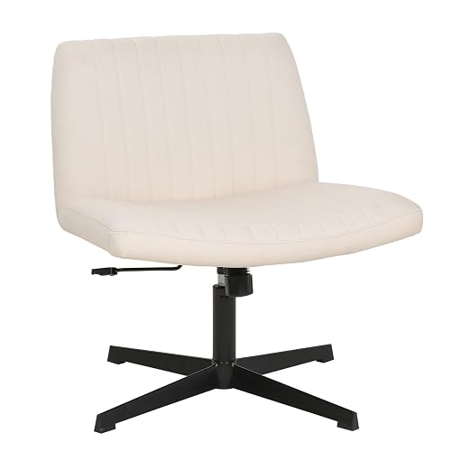 The Criss Cross Chair with Armless Cross-Legged Design Adjustable Height and Premium Comfort Versatility and Easy Assembly Making it a Versatile Addition,Beige