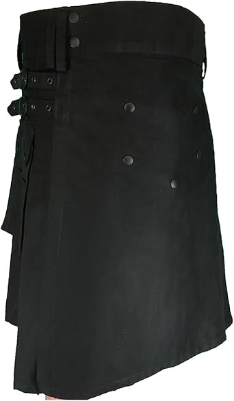 UT Kilts نقبة فاخرة للرجال، نقبة حديثة من البولي كوتون قابلة للتعديل، مع ساحة أمامية أنيقة مرصعة و4 جيوب