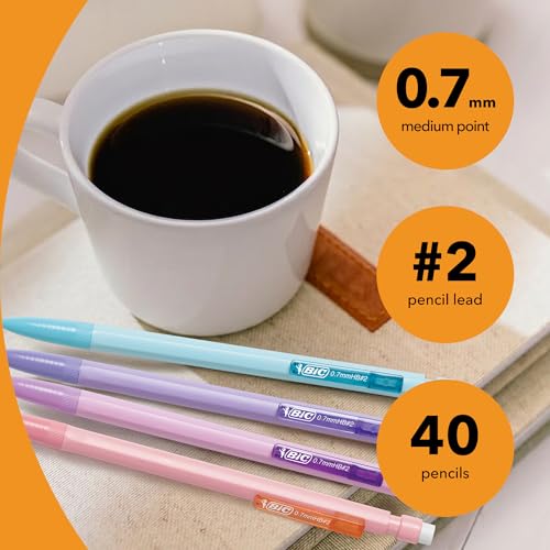 Image of BIC Xtra-Smooth Mechanical Pencil with Eraser, Medium Tip (0.7mm), Set of 40pcs for School Supplies, Office Supplies
