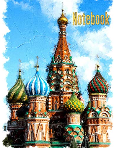 Notebook: Moscow, ART painting - A4, Squared Paper 5 x 5 mm, 100 Pages (Cities) image 2
