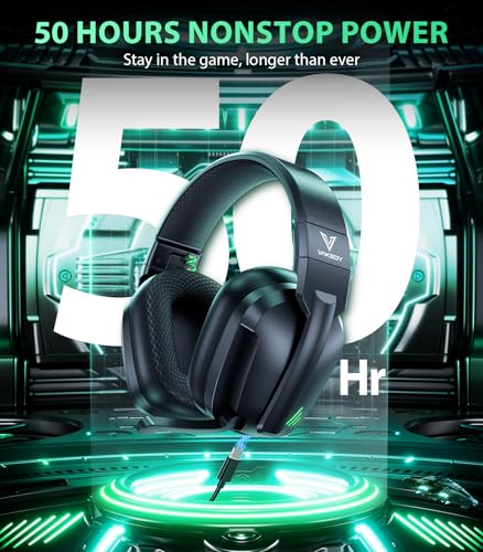 Image of Vakedy Wireless Gaming Headset for PS5,PS4,PC,Switch, 2.4GHz USB & BT 5.4 | Noise Canceling Mic, Lossless Audio-50H Batt, Works with PS4, Mac & Mobile, Ideal for Fortnite & Call of Duty & RGB