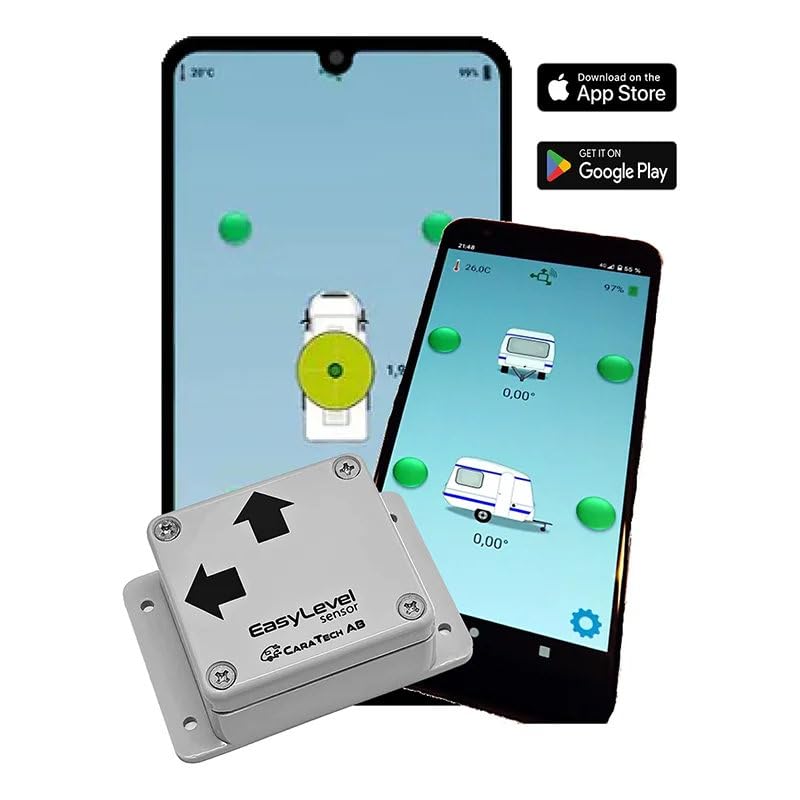 CaraTech EasyLevel Nivel digital con aplicación para autocaravana remolque
