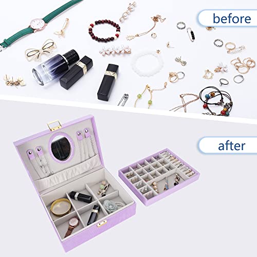 Dajasan Girl'S Jewelry Box, Jewelry Box Organizer With Mirror thumb #2