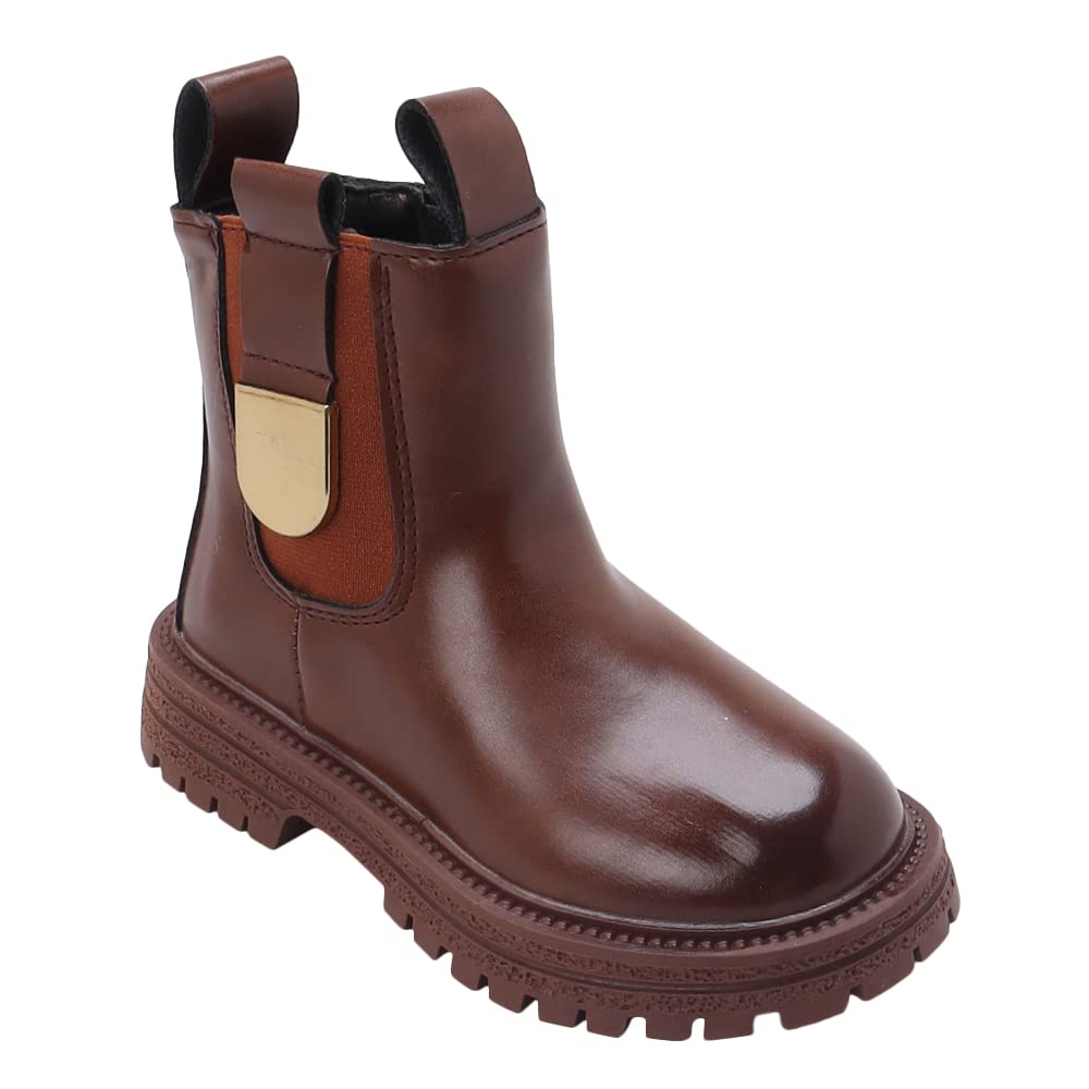 Hopscotch Girls Solid Ankle Length Boots In Brown Color for Ages 3-3.5 Years (B0BL3N8M4M) Amazon Price History, Amazon Price Tracker