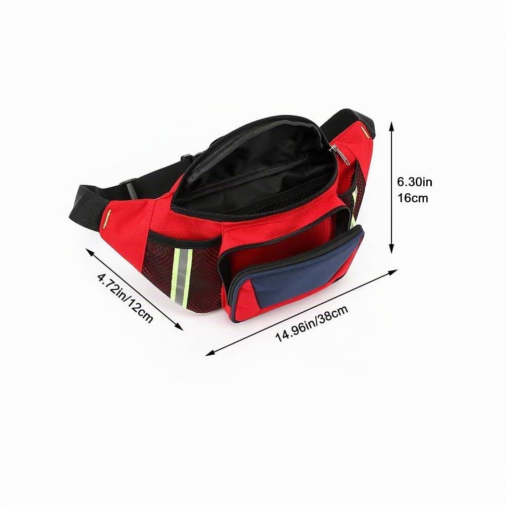 Riñonera De Primeros Auxilios, Bolsas Vacías De Primeros Auxilios, Riñonera Salvavidas, Bolsa Médica Portátil, Bolsa De Trauma con Tira Reflectante para Senderismo