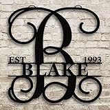 Personalized Metal Monogram Letter, Customized Door Hanger Monogram