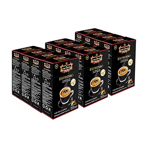 King Coffee Espresso Instant Coffee Vietnamese Coffee, Trung Nguyen International, Arabica Instant Coffee Mix, Medium Roast, 15 Sticks Per Box x 2.5g, Pack of 12