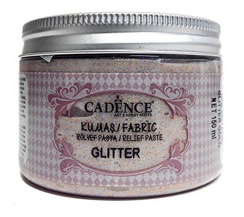 Cadence Pasta de Relieve Textil Glitter Oro 150ml Ref. 15798